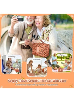 Captaintech Crochet Kit Beginners Crochet Hook Set with Crochet Yarn, 58PCS Portable Crochet Set with Ergonomic Crochet Hooks, Small Crochet Hooks, Travel Crochet Hook Case Full Knitting Crochet Supplies  - Image 5