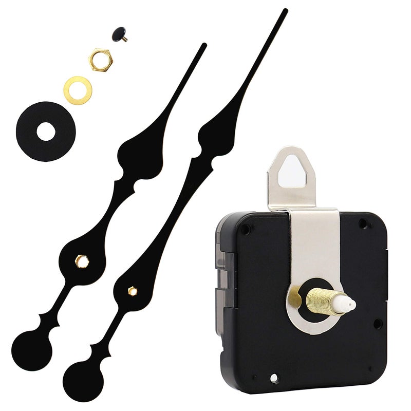 TIKROUND TIKROUND Youngtown12888 23mm Shaft Clock Movement with 2 Spade Hands to Fit Dials up to 40 cm157 Inches in Diameter 