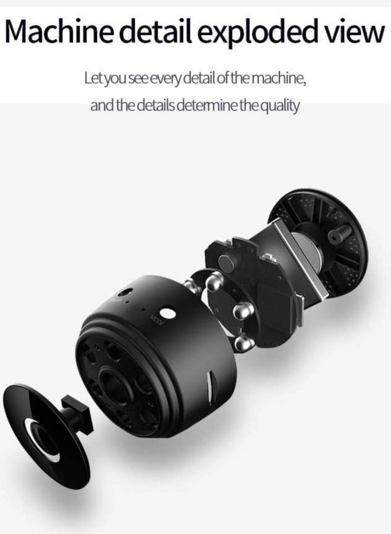 WiFi Mini A9 Wireless HD 1080P Small Portable Round Camera, Indoor Security Camera, Motion Detection, Instant Notifications Night Vision Camera (BLACK) - Image 3