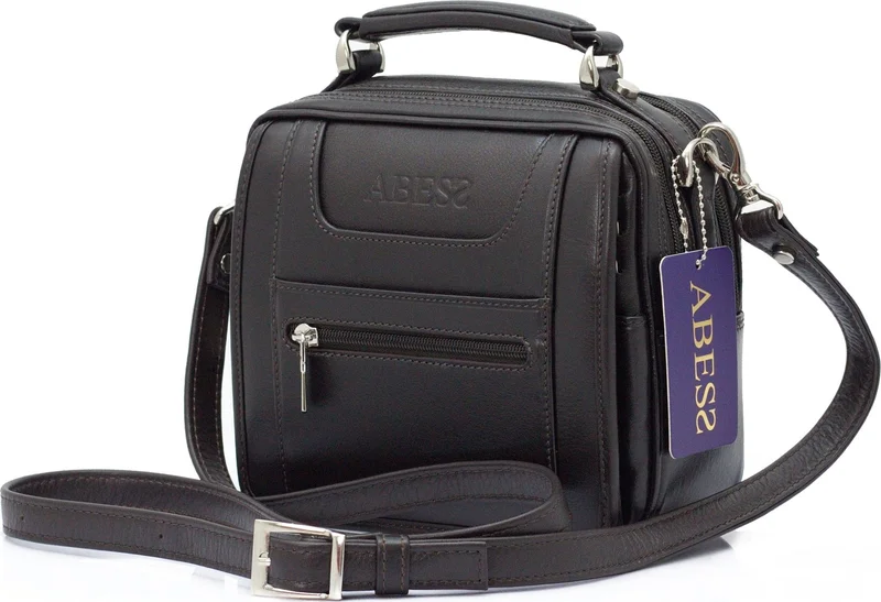 Abess Men's Bag Luxury Genuine Leather Quality Men's Bag