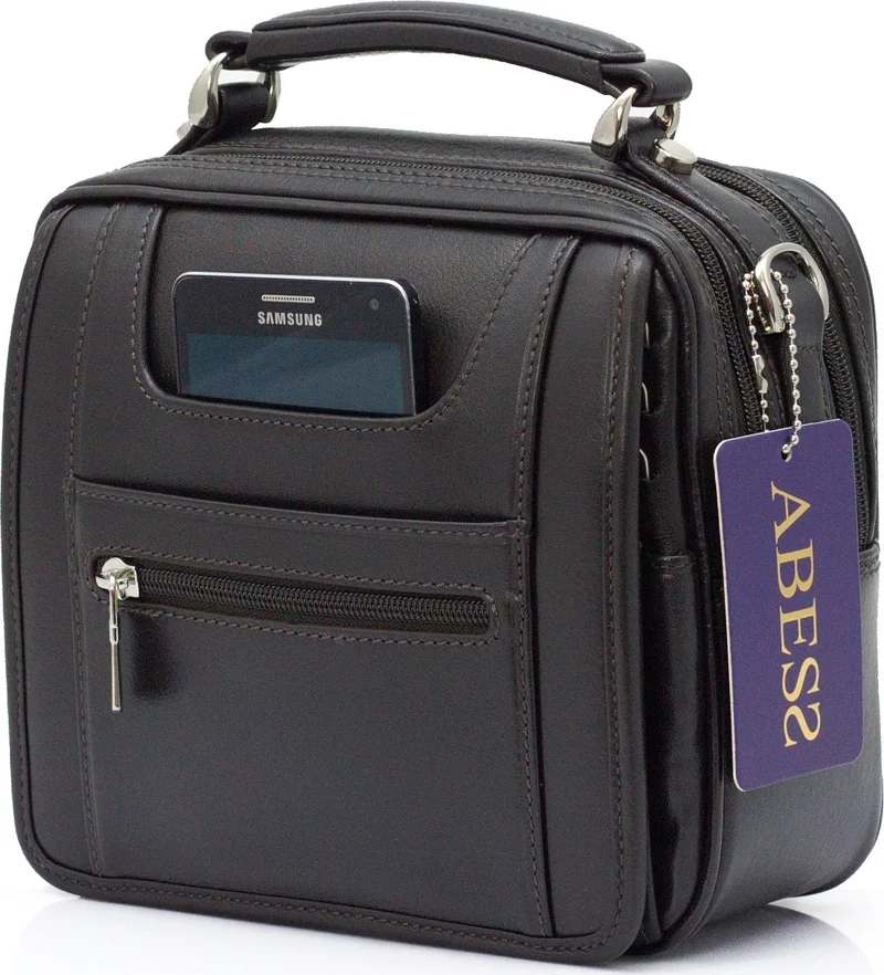Abess Men's Bag Luxury Genuine Leather Quality Men's Bag