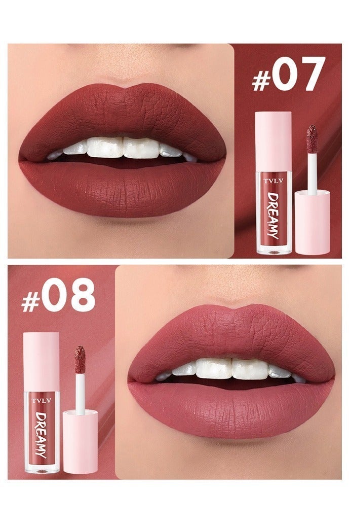 تي في ال في مجموعة من ملمع الشفاه الحالم من 10 قطع، ملمع شفاه خفيف أوروبي وأمريكي مضاد للماء ومضاد للتعرق - Image 5
