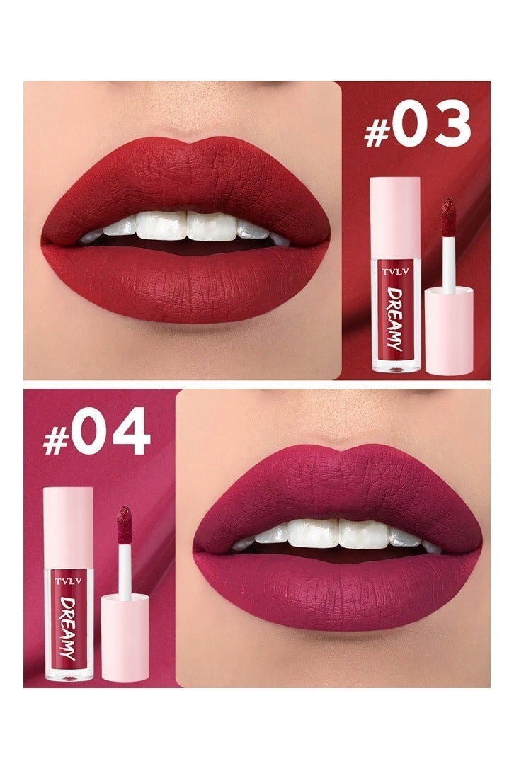 تي في ال في مجموعة من ملمع الشفاه الحالم من 10 قطع، ملمع شفاه خفيف أوروبي وأمريكي مضاد للماء ومضاد للتعرق - Image 3