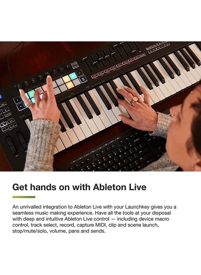 Novation - Novation Launchkey 37 [MK3] MIDI Keyboard Controller — Seamless Ableton Live Integration. Chord Mode, Scale Mode, and Arpeggiator. All the software you need for Music Production. - Image 1