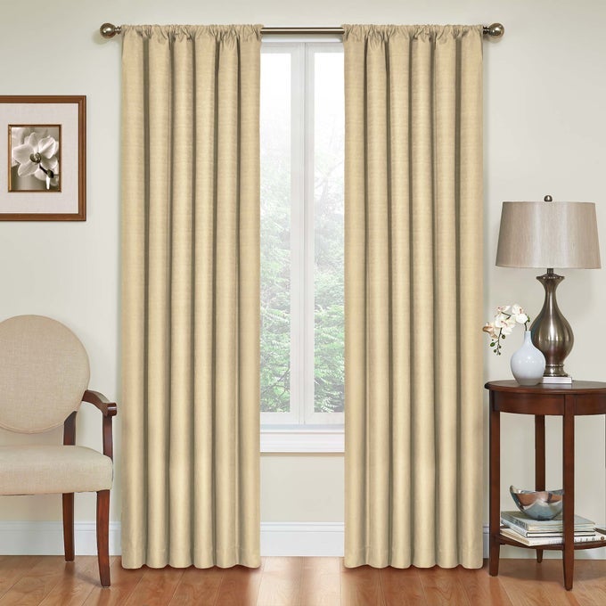 KENDALL MODERN BLACKOUT THERMAL ROD POCKET WINDOW CURTAIN FOR BEDROOM OR LIVING ROOM 1 PANEL 42 X 63 CAFE