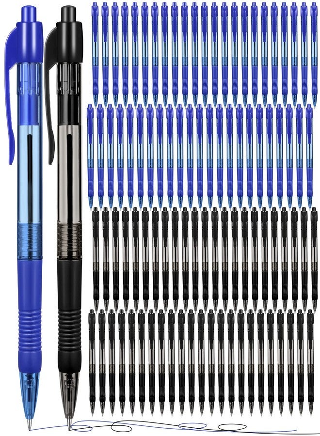 Fainne 300 Pcs Retractable Ballpoint Pens Bulk Medium Point (1.0 mm) Smooth Writing Pens for Journal Notebook Writing Office Supplies Click Pen (Blue, Black) - Image 1