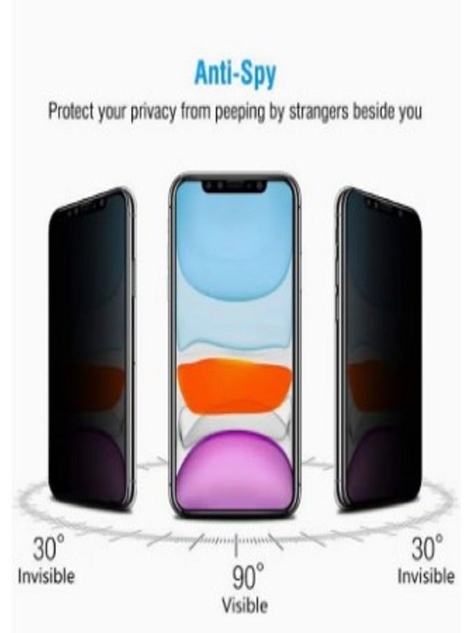 Anti Spy Matte Privacy Screen Protector For IPhone 11 Black - Image 3