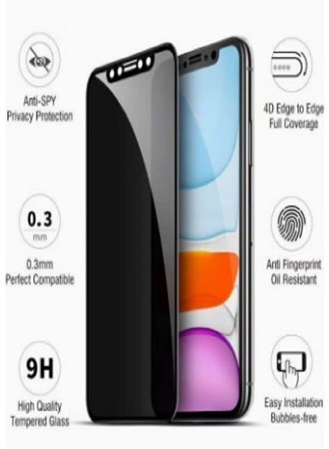 Anti Spy Matte Privacy Screen Protector For IPhone 11 Black - Image 5