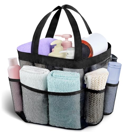 Attmu Mesh Shower Caddy Portable, Quick Dry Hanging Shower Tote Bag for College Dorm Room Essentials, Large Capacity Shower Caddy Dorm for Bathroom Gym Swimming - Image 1