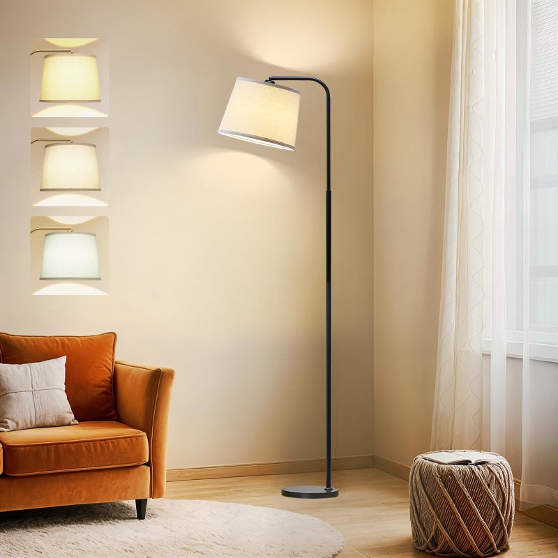AKASUKI Floor Lamp for Living Room with 3 Color Temperatures Foot Switch Standing Lamps for Living Room Bedroom Office Arc Mordern Floor Lamp with 9W LED Bulb Included