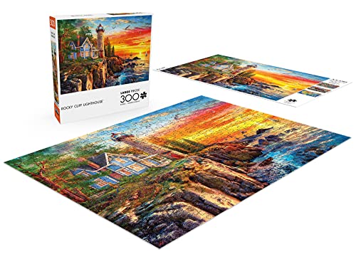 Buffalo Games - Dominic Davison - Rocky Cliff Lighthouse - 300 Piece Jigsaw Puzzle for Adults -Challenging Puzzle Perfect for Game Nights - Finished Size is 21.25 x 15.00 - Image 4