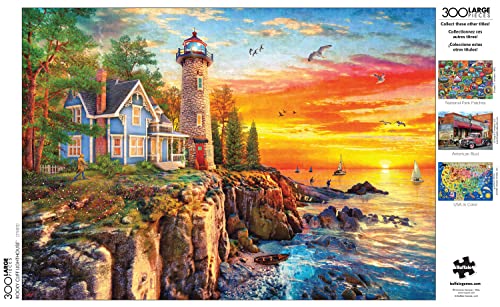 Buffalo Games - Dominic Davison - Rocky Cliff Lighthouse - 300 Piece Jigsaw Puzzle for Adults -Challenging Puzzle Perfect for Game Nights - Finished Size is 21.25 x 15.00 - Image 5