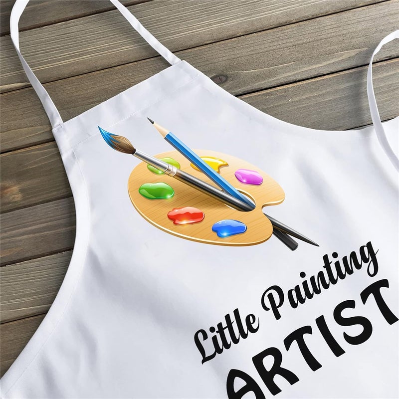 Style Secrets White Polycotton Little Painting Artist Unisex Apron Costume for Babies, Kids and Teen for Painting, DIY, Playing, Fun Activity, Photoshoot, etc. - Image 4