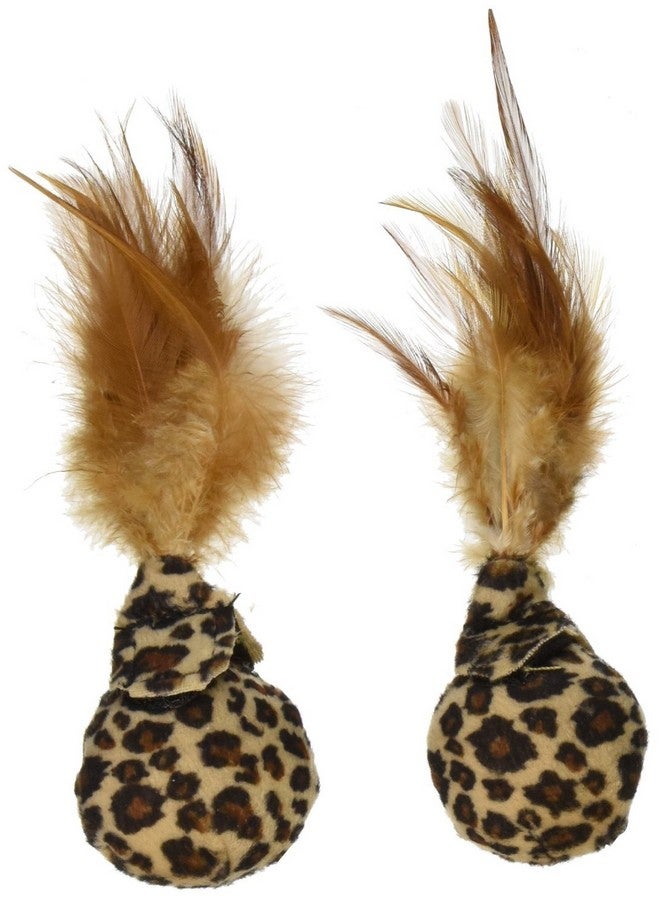 Petlinks (2 Count) Feather Flips Plush Ball Cat Toys - Blue, 2 Count - Image 1