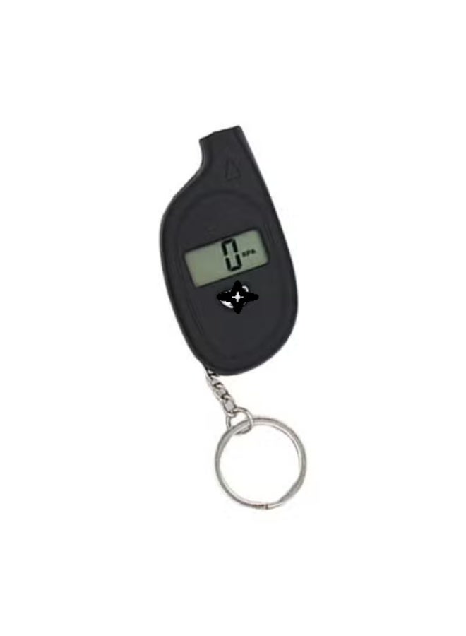 Chabeia Meter Gauge, Miniature Tire Pressure Meter Gauge Keychain ,for Car Owners Long Distances Travelers, Seekings Reliability Tire Pressure Checker（Black） - Image 1