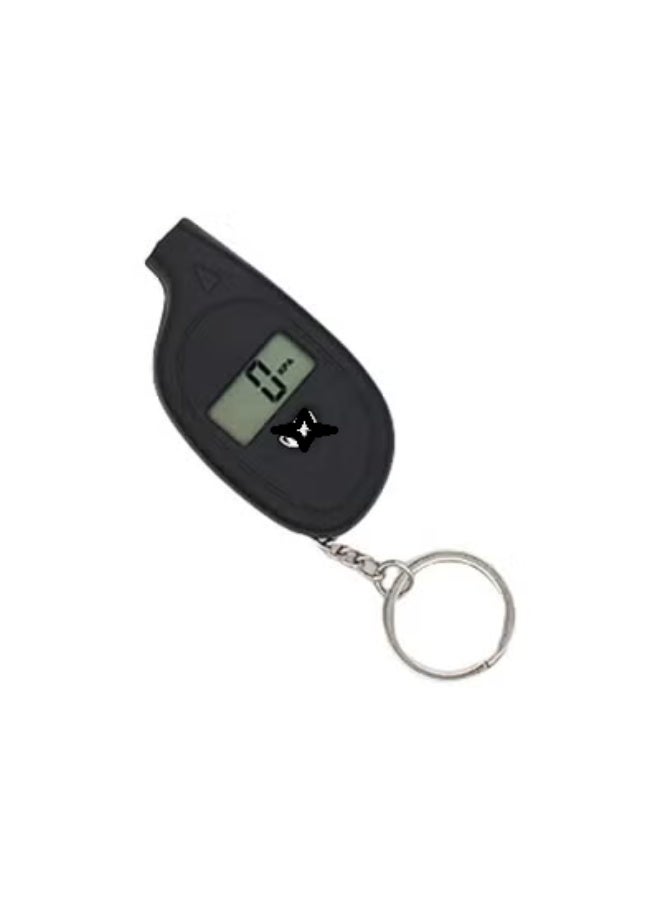 Chabeia Meter Gauge, Miniature Tire Pressure Meter Gauge Keychain ,for Car Owners Long Distances Travelers, Seekings Reliability Tire Pressure Checker（Black） - Image 2
