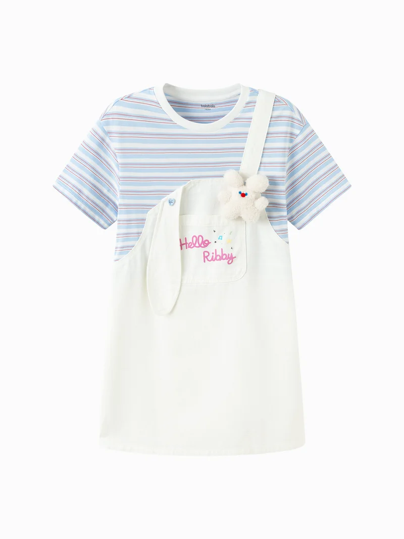 بالابالا Kids Girls Denim one-piece dress