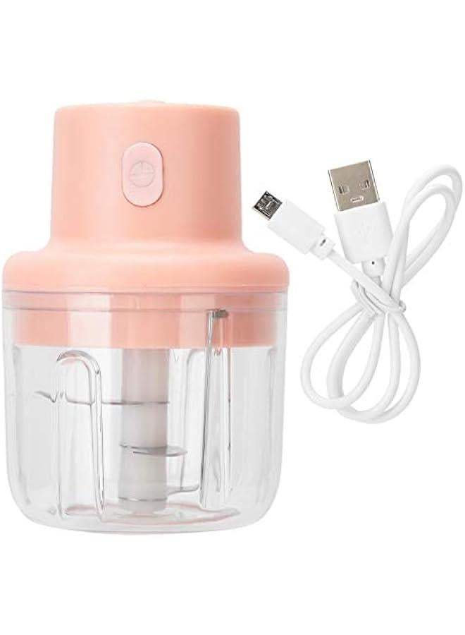 مفرمة لحوم كهربائية سعة 250 مل، مفرمة طعام للمطبخ مزودة بشاحن USB، خلاط طعام تكميلي متعدد الوظائف، معالج طعام كهربائي منزلي للبصل والزنجبيل والثوم والفلفل الحار - Image 1