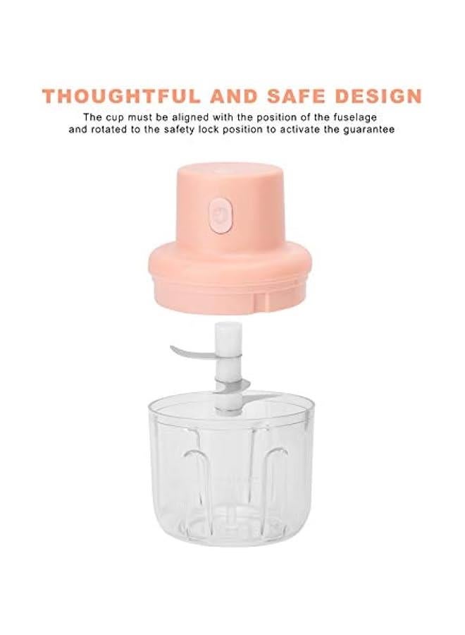 مفرمة لحوم كهربائية سعة 250 مل، مفرمة طعام للمطبخ مزودة بشاحن USB، خلاط طعام تكميلي متعدد الوظائف، معالج طعام كهربائي منزلي للبصل والزنجبيل والثوم والفلفل الحار - Image 4