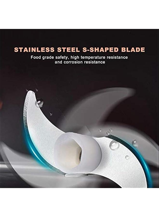 مفرمة لحوم كهربائية سعة 250 مل، مفرمة طعام للمطبخ مزودة بشاحن USB، خلاط طعام تكميلي متعدد الوظائف، معالج طعام كهربائي منزلي للبصل والزنجبيل والثوم والفلفل الحار - Image 5