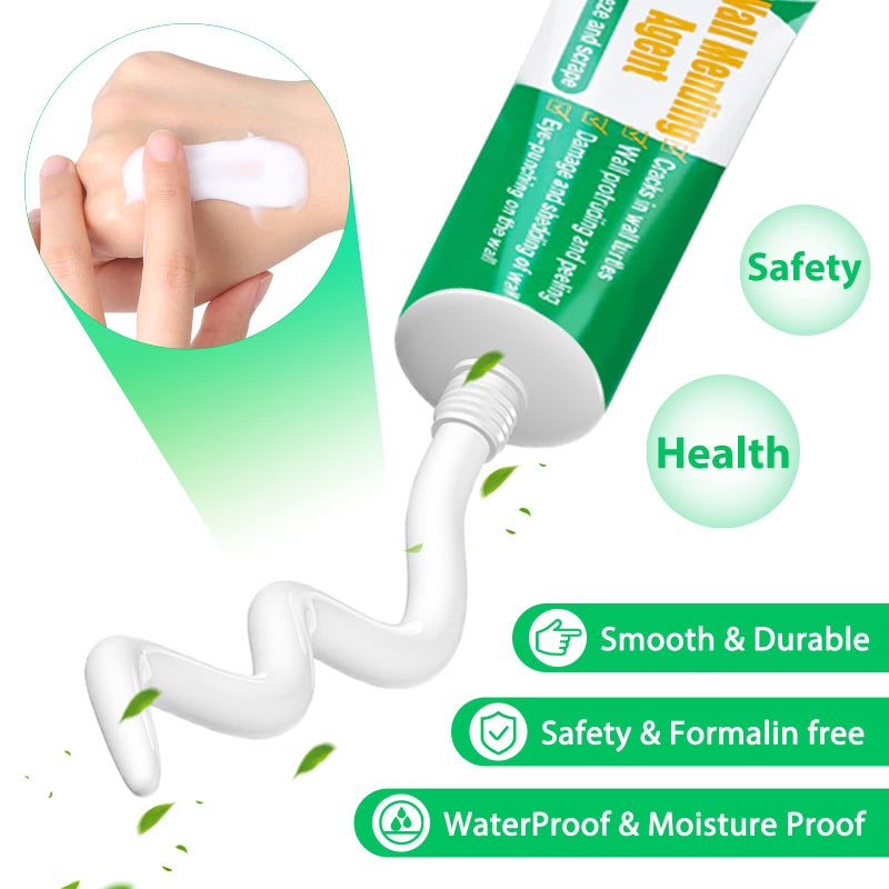 Mckanti Drywall Repair Kit - Large Hole Patch, Wall Mending Agent with Scraper - Easy to Fill Holes for Home Wall, Plaster Dent Repair - 2 Pcs - Image 3