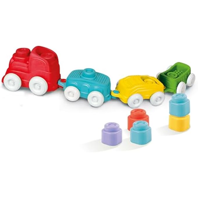 17424 SOFT CLEMMY TOUCH, MOVE & PLAY SENSORY TRAIN FOR BABIES AND TODDLERS, AGES 6 MONTHS PLUS, MULTI-COLOURED - Image 1