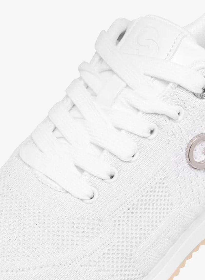 Celeste WHITE Panelled Lace-Up School Sneakers for Women | Best Price UAE