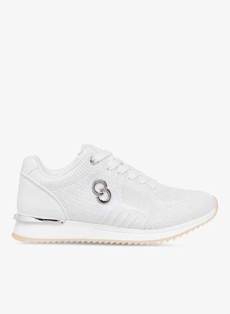 Celeste WHITE Panelled Lace-Up School Sneakers for Women | Best Price UAE