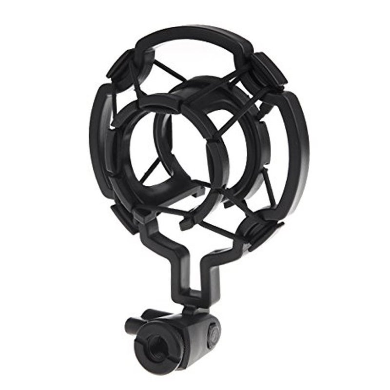 Careflection Universal Microphone Shock Mount Cradle Holder Clip Stand Compatible with Diameter Condenser Mic : Professional Noise Reduction Studio, Stage, Music, Speech, Facebook Live, Youtube, VLog, Rec, Movie - Image 1
