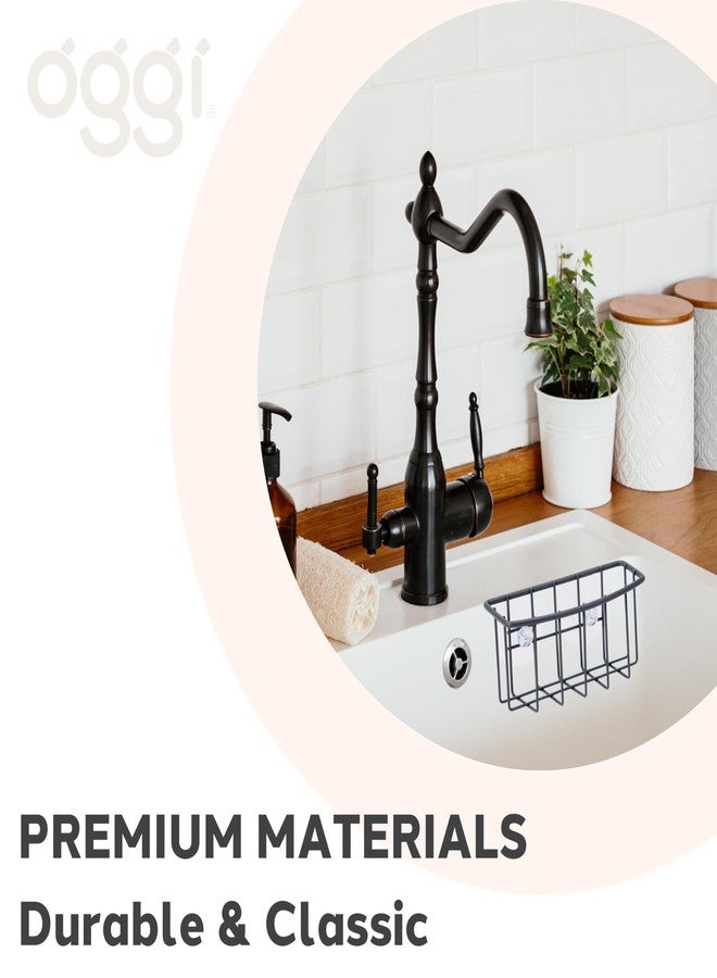 أوجي حامل شفط معدني من أوجي - حامل فرشاة أو صابون أو إسفنجة لغسل الأطباق، الحمام أو الدش، 6 بوصات × 2.5 بوصة × 2.75 بوصة، أسود - Image 4