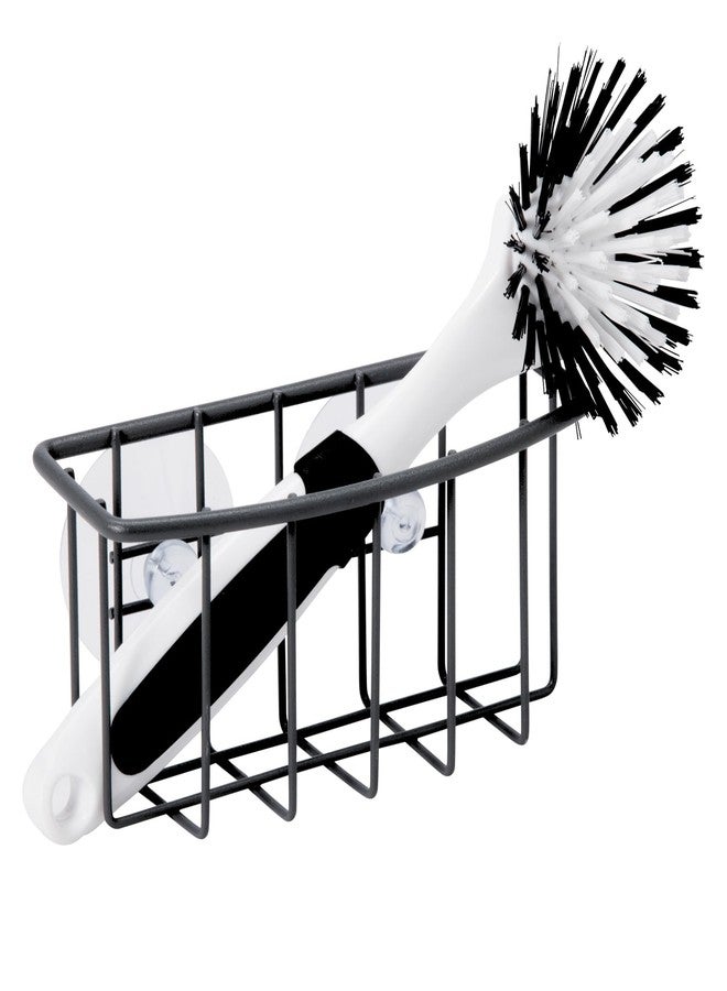 أوجي حامل شفط معدني من أوجي - حامل فرشاة أو صابون أو إسفنجة لغسل الأطباق، الحمام أو الدش، 6 بوصات × 2.5 بوصة × 2.75 بوصة، أسود - Image 2