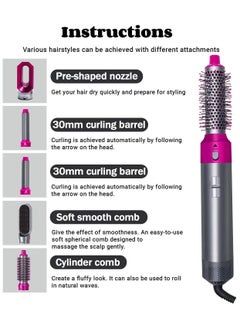 Y&D 5 in 1 Hair Styler, New Updated Air Styler with Hot Brush, Curler, Dryer, Straighteners,Wrapper, Negative Ion Warp Suitable for All Types  - Image 5