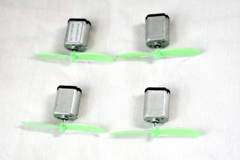 Rashri High Magnetic N20 motor 4 axis aircraft Mini glider small motor propeller set (4 Motors + 4 Propeller) - Image 5