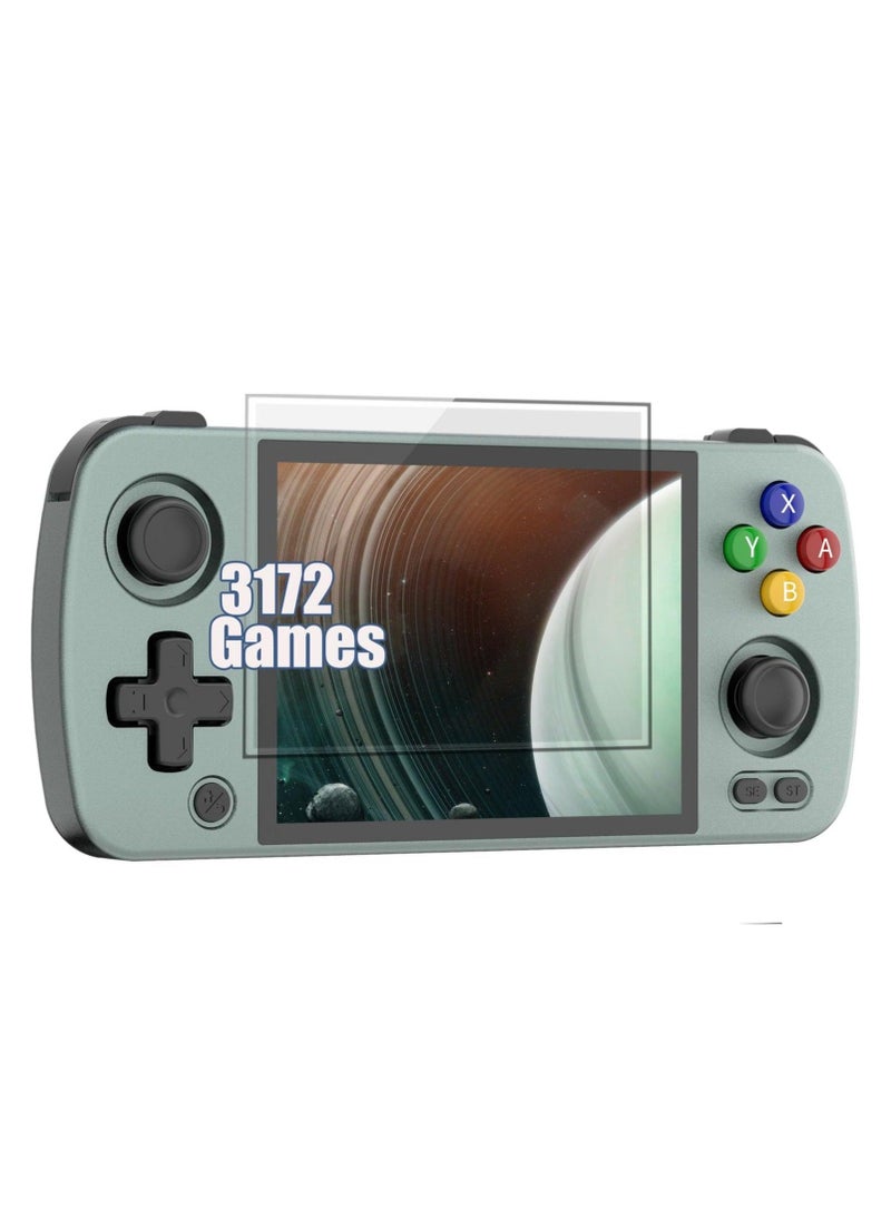 ANBERNIC  RG405M Retro Handheld Game, Aluminum Alloy Shell, Android 12 System, Comes with 128G TF Card 3172 Games Preloaded, 4-inch IPS Touch Screen (128GB+128GB, Grey)  - Image 1