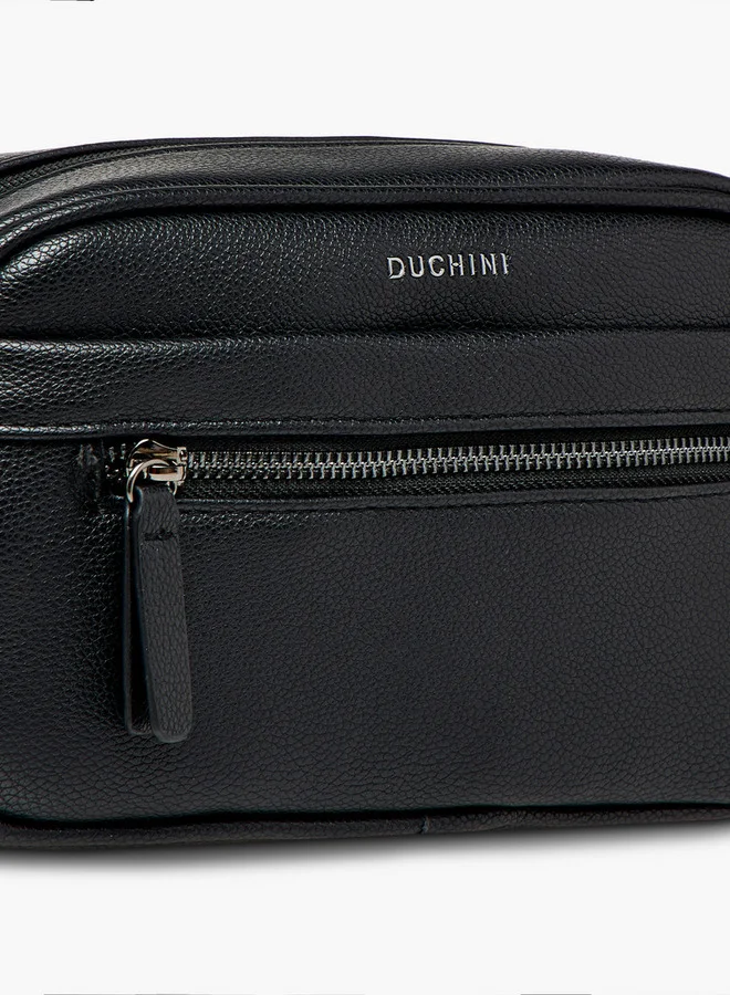 DUCHINI Solid Pouch with Zip Closure and Wrist Loop