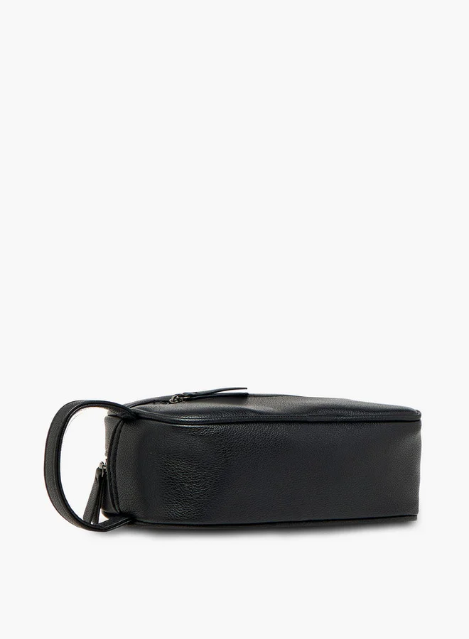 DUCHINI Solid Pouch with Zip Closure and Wrist Loop