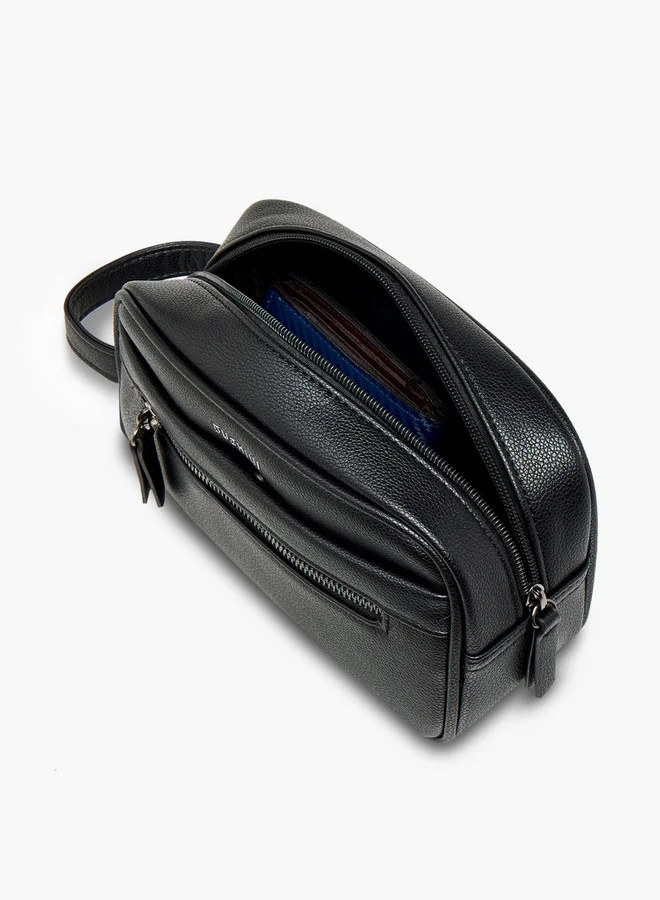 DUCHINI Solid Pouch with Zip Closure and Wrist Loop