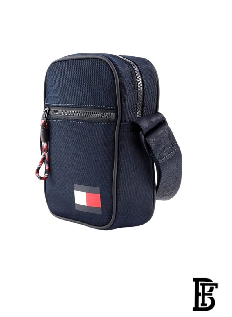 Tommy Hilfiger Men's Mini Reporter Tote Bag Shoulder Bag Blue  - Image 4