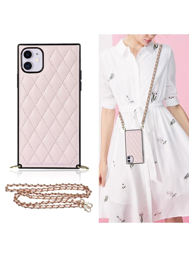 اس-توب جراب لهاتف iPhone 11 أنيق بنمط معيني مصنوع من جلد الألياف الدقيقة + جراب مقاوم للصدمات من مادة TPU مع حزام كروس بودي سلسلة - Image 1