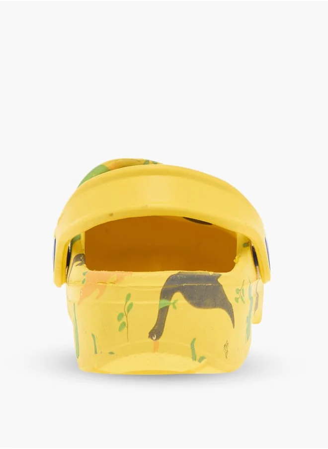 LBL by Shoexpress Boys Dinosaur Applique Clogs with Backstrap