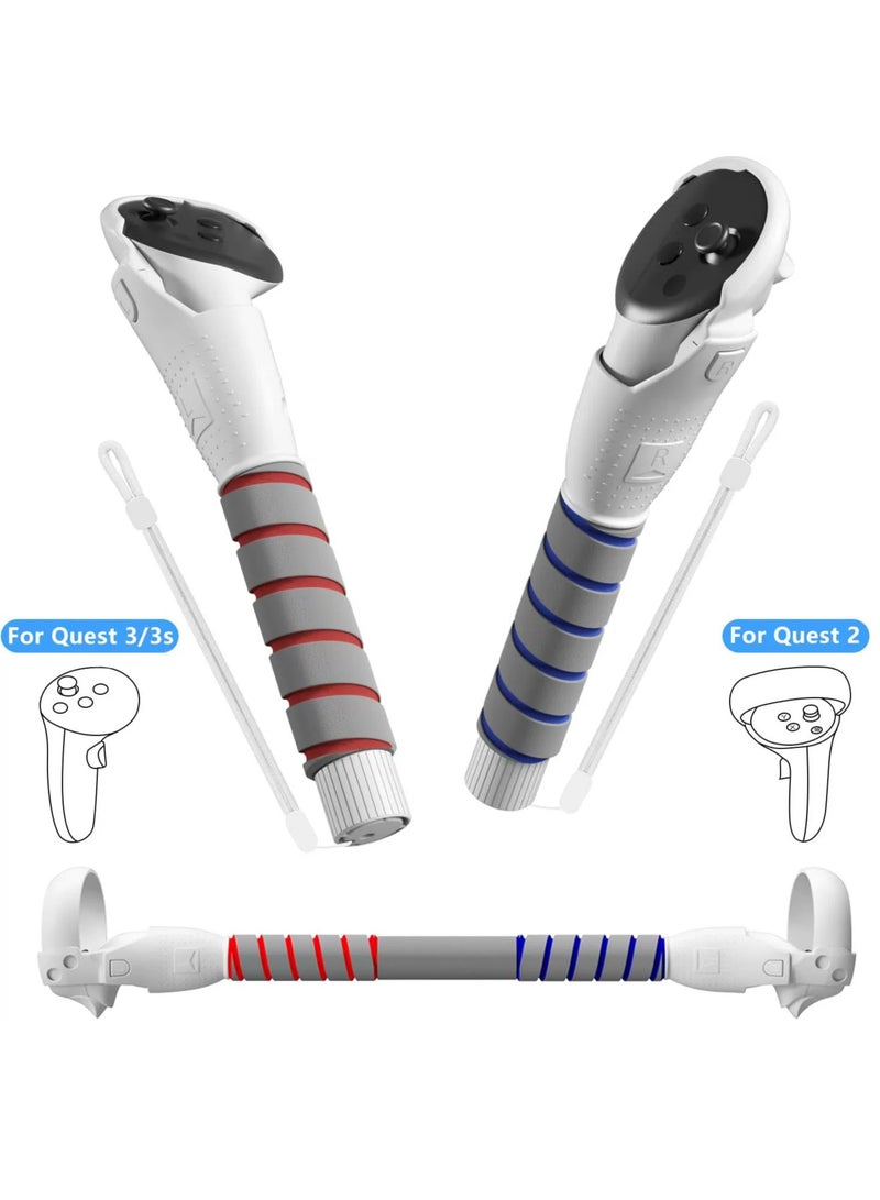 Controller Expansion Ouclus quest2/3/3s 3-in-1 Beat Saber Controller Golf Club Attachments VR Clubs Oculus Quest 3 controller grip to enhance VR gaming accessories - Image 2