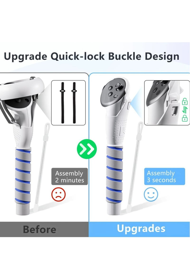 Controller Expansion Ouclus quest2/3/3s 3-in-1 Beat Saber Controller Golf Club Attachments VR Clubs Oculus Quest 3 controller grip to enhance VR gaming accessories - Image 3