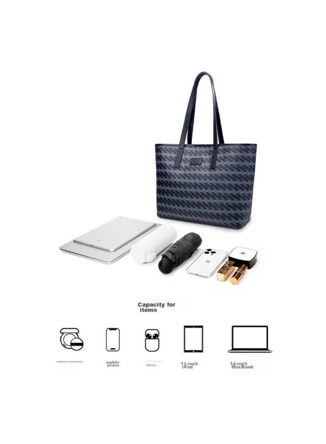 OMTO to Truffle Black Tote Bag, Large Capacity Women's Bag, Commuter Shoulder Laptop Bag, Qixi Valentine's Day Gift For Girlfriend Or Wife - Image 4