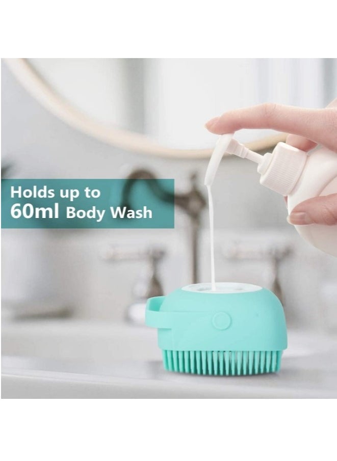 Generic - Silicone Bath Sponge with Hand and Tank - Versatile Bath Sponge for Kids and Adults with Soap Reservoir for Showering, Perfect for Daily Body and Hair Care, and for Babies - Image 1