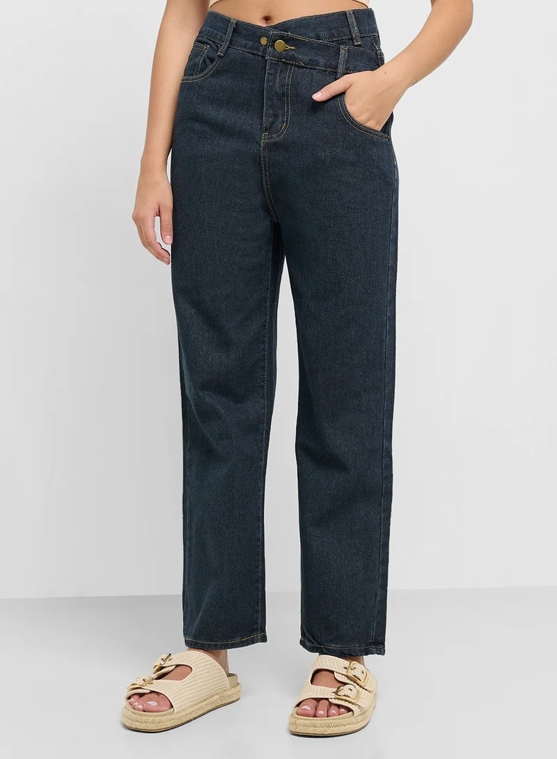 Ginger High Waist Straight Fit Jeans