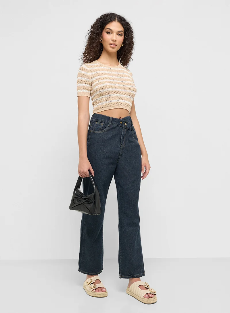 Ginger High Waist Straight Fit Jeans