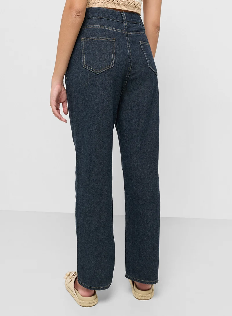 Ginger High Waist Straight Fit Jeans