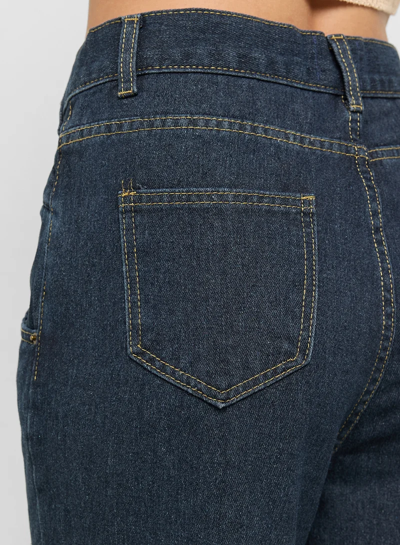Ginger High Waist Straight Fit Jeans