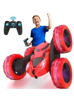 Generic Remote Control Car Double Sided 360°Rotating RC Cars with Headlights 2.4GHz Electric Race Stunt Toy Car Rechargeable Toy Cars for 6+ Years Old Boys Girls Birthday Gift  - Image 1