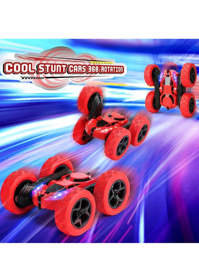 Generic Remote Control Car Double Sided 360°Rotating RC Cars with Headlights 2.4GHz Electric Race Stunt Toy Car Rechargeable Toy Cars for 6+ Years Old Boys Girls Birthday Gift  - Image 3